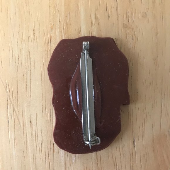 Cavalier King Charles Dog Pin Brooch Handmade VTG - Picture 5 of 6